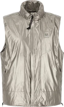 C.P. Company Silver Polyester Sleeveless Mens Jacket