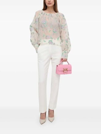 Custommade Shirt met bloemenprint - Beige