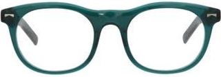 Montblanc 54mm Round Optical Glasses in Green Transparent at Nordstrom Rack