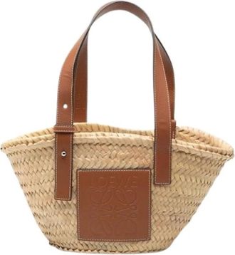 Loewe Pre-owned Tote Bag - Dames - Vintage Shopper - Beige - ONE Size - Leer - Vintage