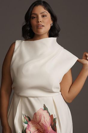 Elliatt Azelie Asymmetric High-Neck Mini Dress