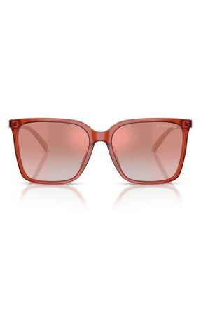 Michael Kors Canberra 56mm Square Sunglasses in Soft Pink /Pink Mirror at Nordstrom