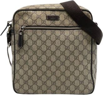 Gucci Pre-owned Cross Body Bags, female, Beige, Size: ONE SIZE Pre-owned Vintage Fabric Crossbody Bag