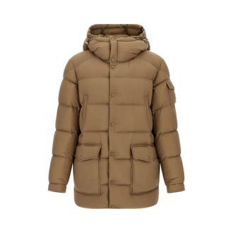 Moncler Heren, Mantels, Beige, Maat: 2XL Polyamide