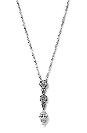 Nadri Delancey Short Cubic Zirconia Y-Necklace in Rhodium at Nordstrom
