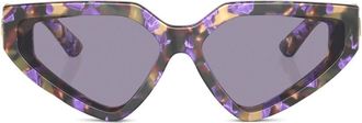 Dolce & Gabbana Eyewear Precious cat-eye sunglasses - women - Acetate - 58 - Blue