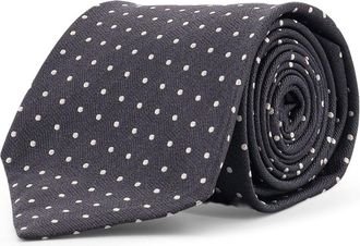 Tom Ford Silk Tie With Micro-Fantasy-Uomo