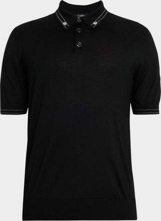 Dolce & Gabbana Mens Silk Knit Polo Shirt