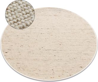 RugsX Rugsx - Alfombra Beige Nepal 2100 C&iacute;rculo - Lana, De Doble Cara, Natural Beige Circulo 100 Cm