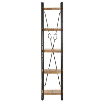 Berkfield Home 5-Tier Bookcase 39x30x180 cm Solid Mango Wood in Brown | Size: 39 x 30 x 180 cm
