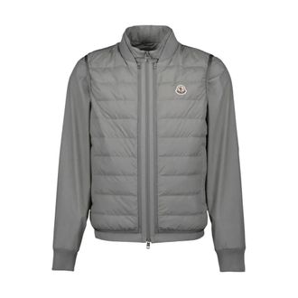 Moncler Logo-patch Gilet - male - Moncler - Winter Jackets - Gray - 2XL - Jackets