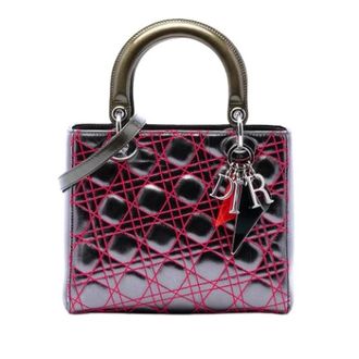 Dior Pre-owned Medium Lady - Dames - Vintage Handtas - Grijs - ONE Size - Leer - Vintage