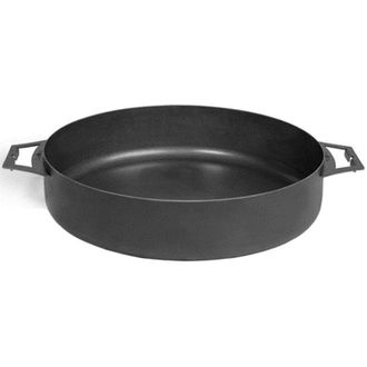 Cook King Barbecue Padella in acciaio naturale da 50 cm con 2 manici