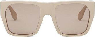 Fendi Oversized Square-Frame Sunglasses - Beige