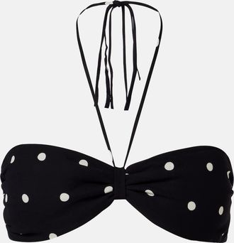 Adriana Degreas Polka-dot bandeau bikini top