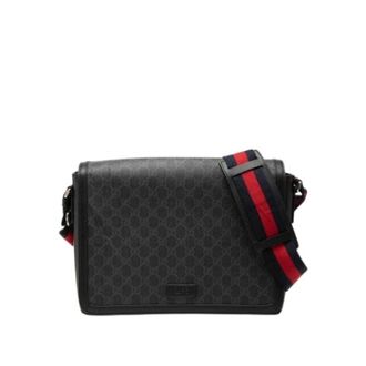 Gucci Pre-owned Cross Body Bags, male, Black, Size: ONE SIZE Pre-owned Vintage Messenger Bag