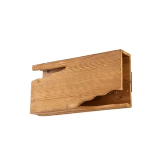 Lucande L&aacute;mpara de pared de madera marr&oacute;n