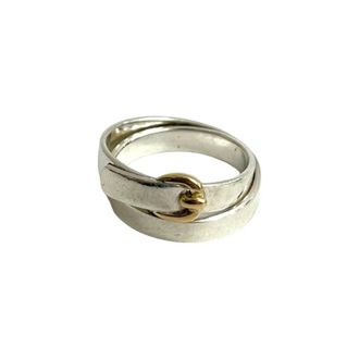 Herm&egrave;s Gold Silver Gold (18K) Silver 925 Band Ring (Pre-Owned)