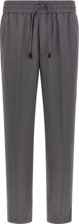 Brioni Grey Straight Drawstring Pants