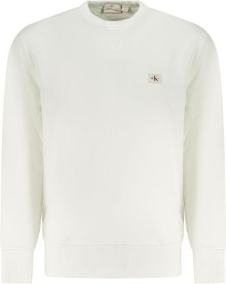 Calvin Klein Mens Crew Neck Sweatshirt - Ivory Cotton - Size X-Large
