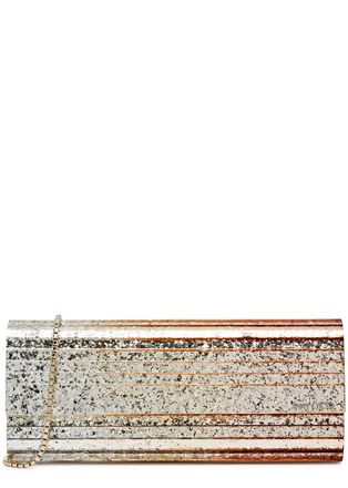 Jimmy Choo London Sweetie Glittered Acrylic Clutch - Gold - One Size