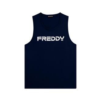 Freddy Canotta in cotone con retro vogatore e logo FREDDY