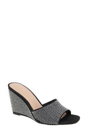 BCBGeneration Giani Wedge Slide Sandal in Black/clear at Nordstrom Rack, Size 6.5