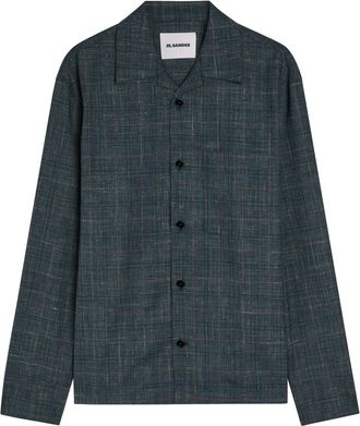 Jil Sander Checked Wool-blend Shirt - Grey - 50 (IT50 / L)