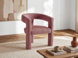 Vente-Unique Poltrona in Tessuto testurizzato Rosso - FAVINA