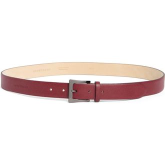 Longchamp Le Pliage Heritage Leather Belt in Burgundy at Nordstrom Rack