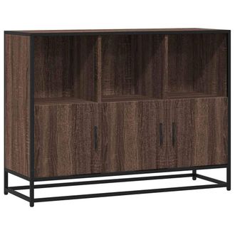 Berkfield Home Sideboard Brown Oak 100x35x76 cm Engineered Wood | Size: 100 x 35 x 76 cm
