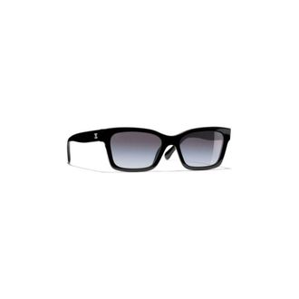 Chanel Sunglasses, female, Black, Size: 54 MM Square Sunglasses