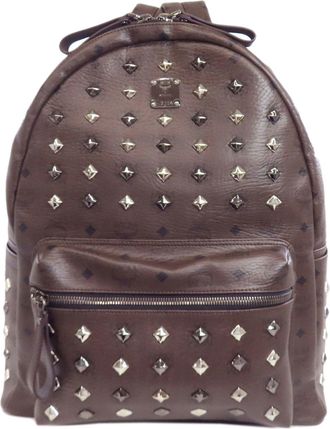 MCM Mcm Dark Brown Pvc Backpack (Pre-Owned)