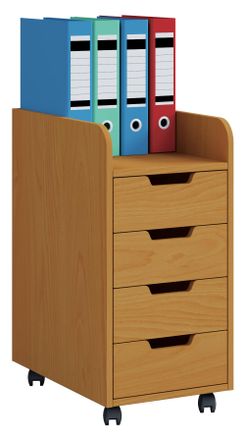 ebuy24 Ebuy24 - Vcm Roll Container Contenedor Lateral Con 4 Cajones Dimensiones Aprox. Al. 65 X An. 33 X P. 40 Cm 4 Cajones F&aacute;ciles De Usar Contenedores De O