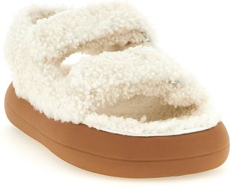 Moon Boot Shearling Sandals - White