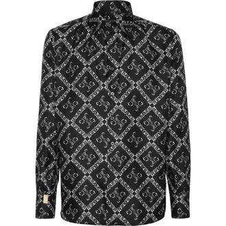 Billionaire Boys Club Silk Gold Cut Shirt Bb Monogram Men in Black at Nordstrom, Size Xx-Large