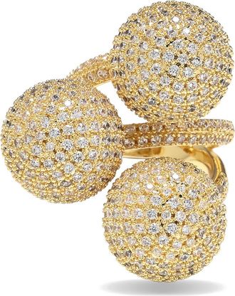 Eye Candy Los Angeles Orla Pav&eacute; Wrap Ring in Gold at Nordstrom Rack