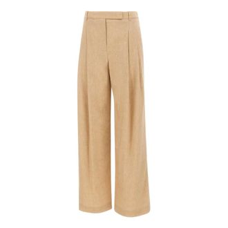 Eleventy Wide Trousers, female, Beige, Size: XS Palazzo Trousers