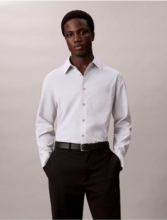 Calvin Klein Mens Tech Poplin Button-Down Shirt - Purple - 2XL