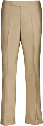 Alexander McQueen Beige Katoenen Straight-Leg Broek - Heren - Straight fit broeken - Beige - L - Katoen - Broeken
