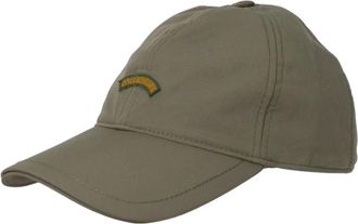 Paul & Shark Militair Groene Baseballpet met Maanbadge - Heren - Petten - Groen - XL - Katoen - Accessoires