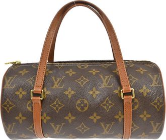 Louis Vuitton Papillon Handbag Monogram Canvas Brown Canvas Handbag (Pre-Owned)