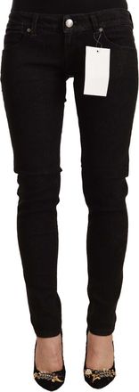 Acht Womens Skinny Jeans Black Cotton - Size 26 (Waist)