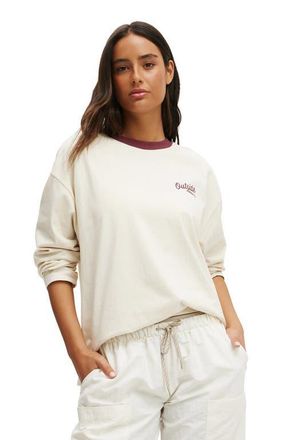 Cotton On Womens Active Long Sleeve Graphic Crew in Coconut Milk Outdoors Club at Nordstrom, Size Xx-Small