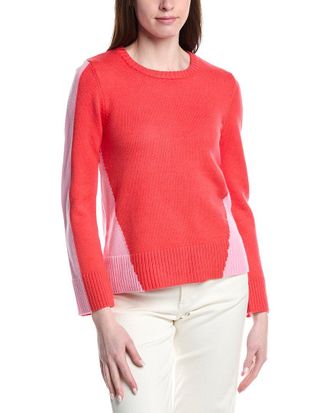 T Tahari Colorblock Jersey Crewneck Top