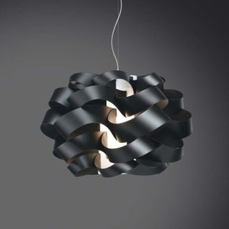 Linea Zero L&aacute;mpara De Suspensi&oacute;n Una Luz Nube Negro Di&aacute;metro 28x H18 Cm