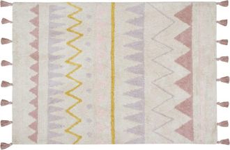 Lorena Canals Alfombra de algodón beige y rosa 120x160