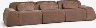 Sklum Sof&aacute; Modular De 3 Piezas En Chenilla Envasado Al Vac&iacute;o Merida Sklum
