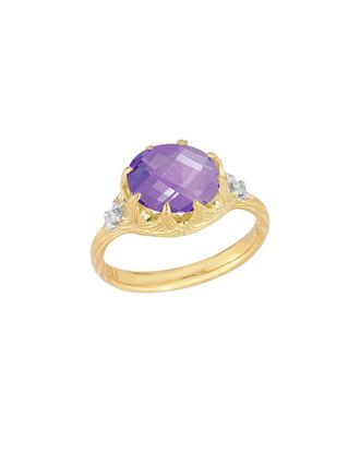 I.Reiss Company 14K 3.30 Ct. Tw. Diamond & Amethyst Cocktail Ring