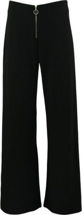 2-Biz Wijde Broek - Zomerse Stijl - Dames - Wijde Broeken - Zwart - XL - Katoen - Broeken